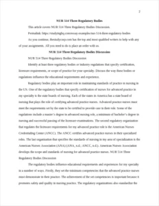 NUR 514 Three Regulatory Bodies – page 2