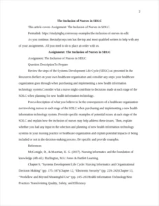 The Inclusion of Nurses in SDLC β page 2