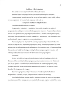 Healthcare Policy Evaluation β page 2