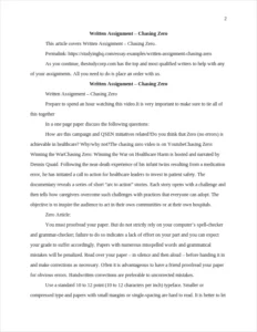 Written Assignment – Chasing Zero – page 2