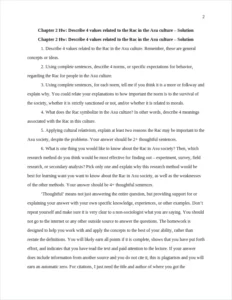 Describe 4 values related to the Rac in the Asu culture – page 2