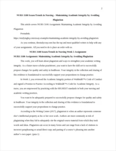 Maintaining Academic Integrity by Avoiding Plagiarism β page 2