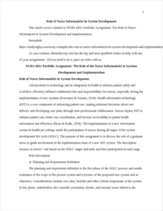 Role of Nurse Informaticist in System Development – page 2