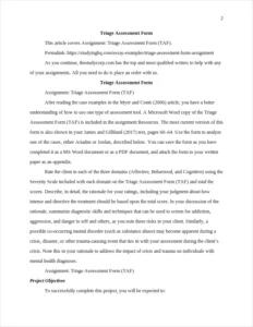 Triage Assessment Form β page 2