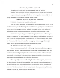 Discussion: Big Data Risks and Rewards – page 2