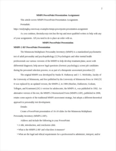 MMPI PowerPoint Presentation β page 2