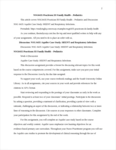 NSG6435 Practicum III Family Health – Pediatrics – page 2