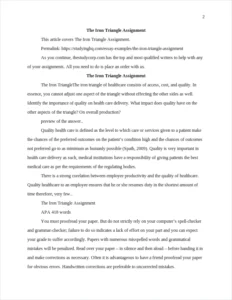 The Iron Triangle Assignment β page 2