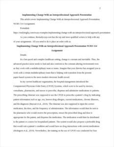 Implementing Change With an Interprofessional Approach Presentation β page 2