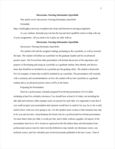 Discussion: Nursing Informatics-Eportfolio – page 2