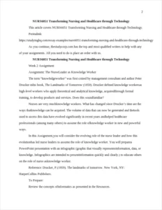 NURS6051 Transforming Nursing and Healthcare through Technology – page 2