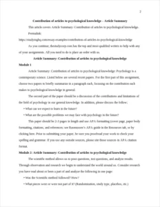 Contribution of articles to psychological knowledge – page 2
