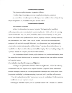 Discrimination Assignment – page 2