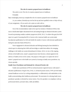 role of a masters prepared nurse in healthcare – page 2
