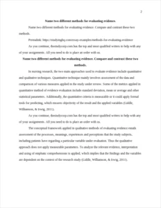 methods for evaluating evidence. – page 2