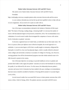 Patient Safety Outcomes between ADN and BSN Nurses – page 2