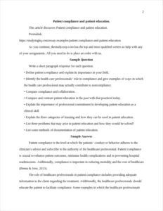 Patient compliance and patient education. β page 2