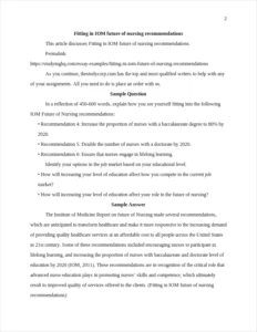 Fitting in IOM future of nursing recommendations β page 2
