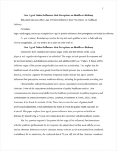 How Age of Patient Influences their Perceptions on Healthcare Delivery β page 2