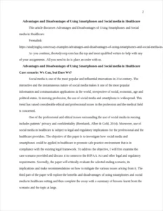 Advantages and Disadvantages of Using Smartphones and Social media in Healthcare β page 2