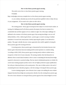 How to close theory-practice gap in nursing β page 2