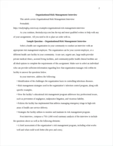 Organizational Risk Management Interview β page 2