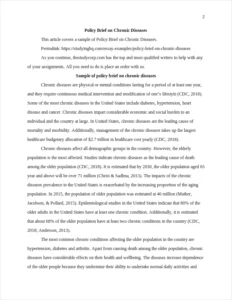 Policy Brief on Chronic Diseases β page 2