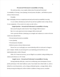 Personal and Professional Accountability in Nursing β page 2