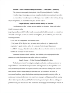 Critical Decision Making for Providers – page 2