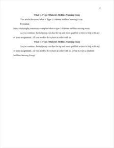 What Is Type 2 Diabetes Mellitus Nursing Essay β page 2