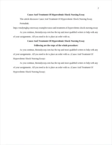 Cause And Treatment Of Hypovolemic Shock Nursing Essay β page 2