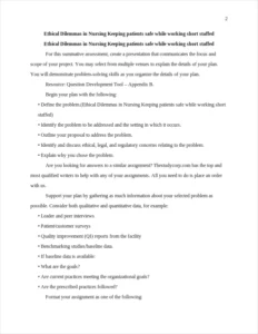 Ethical Dilemmas in Nursing Keeping patients safe while working short staffed – page 2