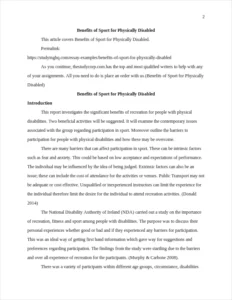 Benefits of Sport for Physically Disabled β page 2