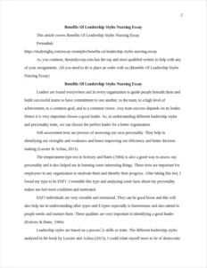 Benefits Of Leadership Styles Nursing Essay β page 2