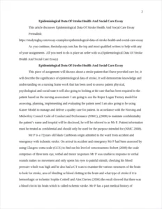 Epidemiological Data Of Stroke Health And Social Care Essay – page 2