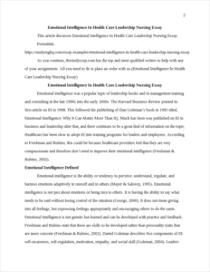 Emotional Intelligence In Health Care Leadership Nursing Essay – page 2