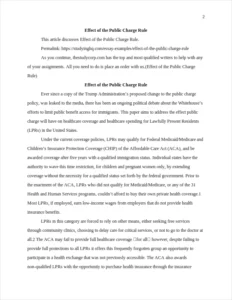 Effect of the Public Charge Rule – page 2