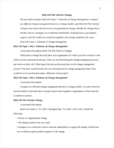 HQS 630 The Need for Change – page 2