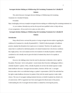 Surrogate decision-Making on Withdrawing Life-Sustaining Treatments for Critically Ill Patients – page 2
