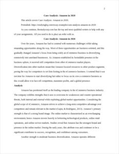 Case Analysis: Amazon in 2020 – page 2