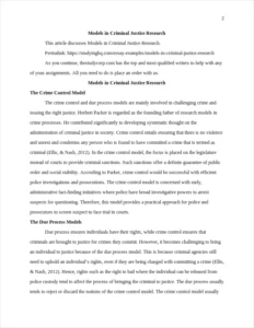 Models in Criminal Justice Research – page 2