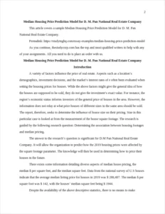 Median Housing Price Prediction Model – page 2