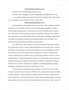 Global Marketing Reflection Essay – page 2