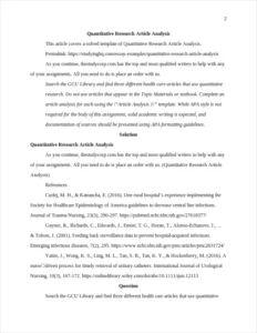 Quantitative Research Article Analysis – page 2