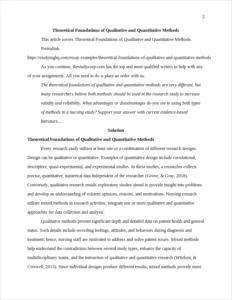 Theoretical Foundations of Qualitative and Quantitative Methods – page 2