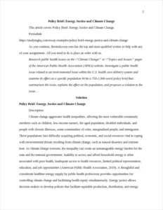 Policy Brief: Energy Justice and Climate Change – page 2