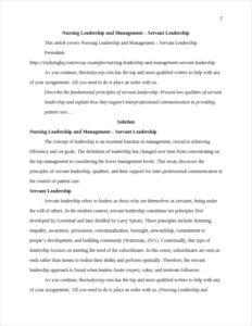 Nursing Leadership and Management - Servant Leadership β page 2
