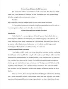 Esther's Focused Shadow Health Assessment β page 2