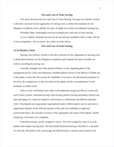 Pros and Cons of Team Nursing β page 2
