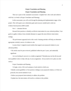 Project Translation and Planning – page 2